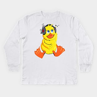 Ducks Doing Cute Things Kids Long Sleeve T-Shirt